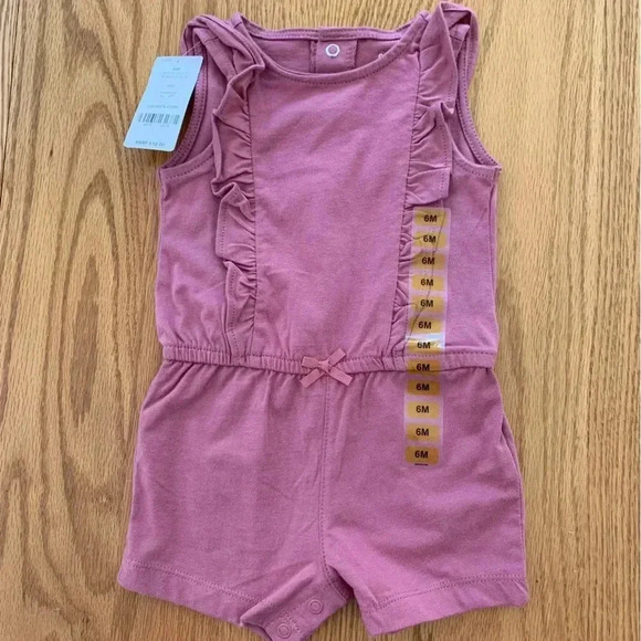 Carter's Romper Shorts Outfits Lot Of 3 Size 6M Infant Girls Butterfly Carters - Picture 7 of 8